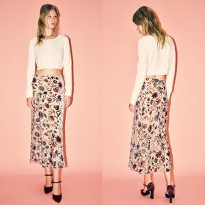 REFORMATION Layla Velvet Skirt in Fenna 12